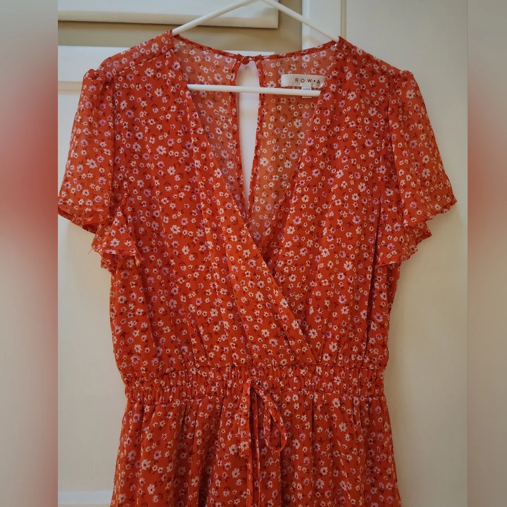Row A Women's Floral V-Neck Romper - Picture 9 of 15